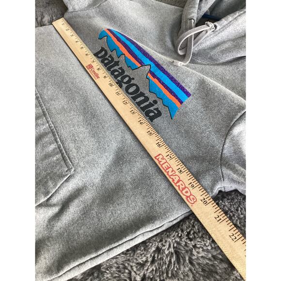 Patagonia Men's Regular Fit P-6 Logo Uprisal Hoody Pullover Heather Gray Small - Picture 9 of 10
